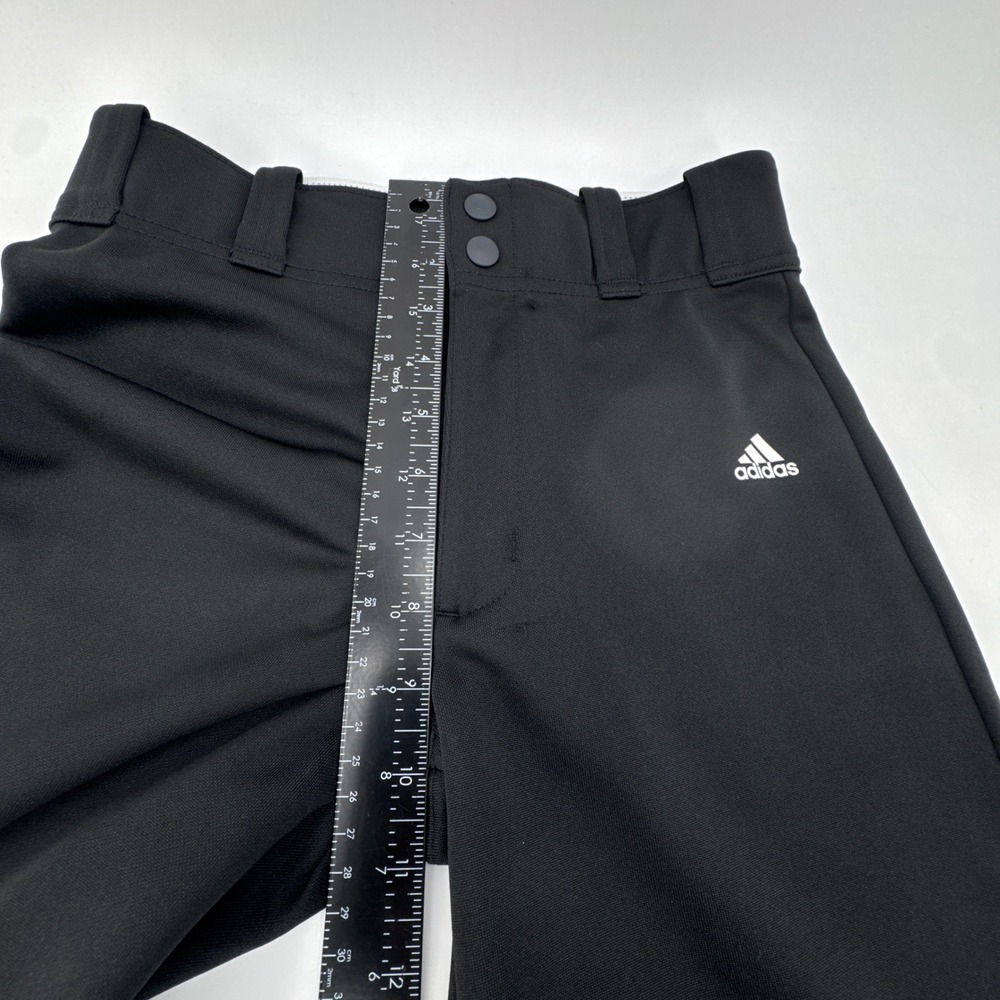 Adidas Baseball Pant Youth Medium Black Softstretch Athletic Mid Rise Sportswear - Picture 5 of 13